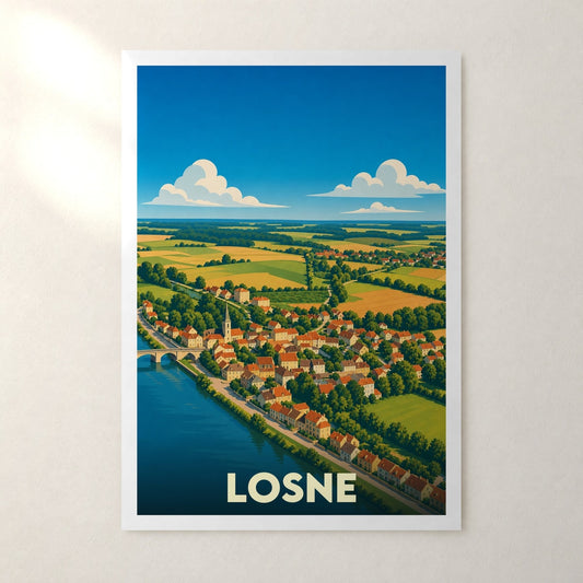 Affiche Losne – sans cadre, accrochée au mur