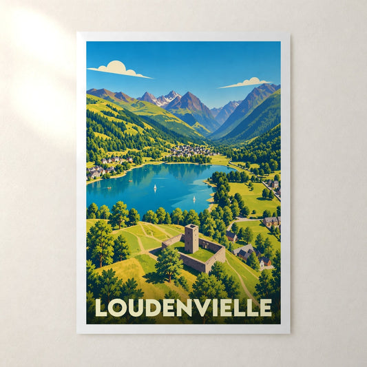Affiche Loudenvielle – sans cadre, accrochée au mur