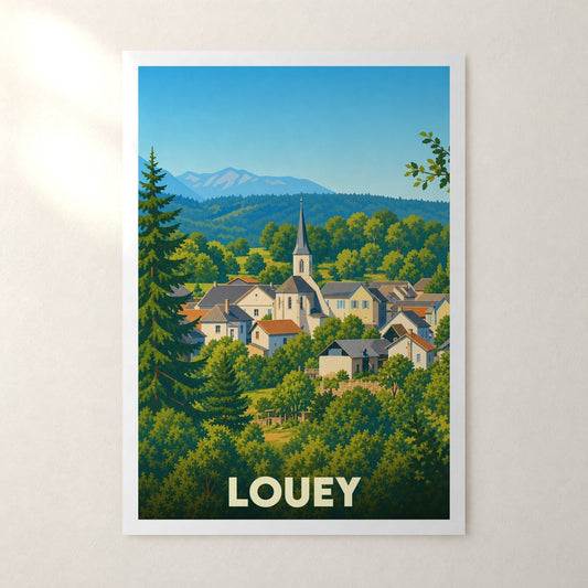 Affiche Louey – sans cadre, accrochée au mur