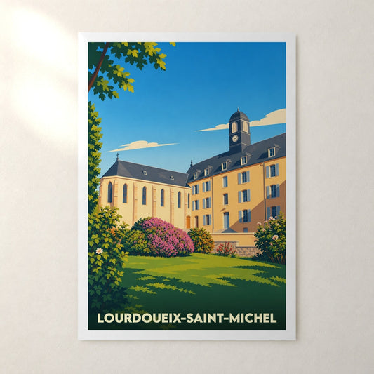 Affiche Lourdoueix-Saint-Michel – sans cadre, accrochée au mur