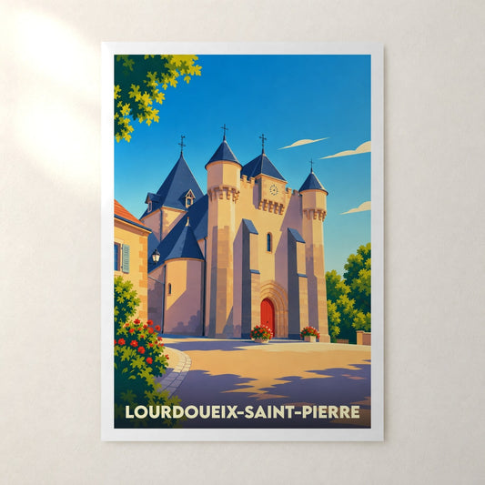 Affiche Lourdoueix-Saint-Pierre – sans cadre, accrochée au mur