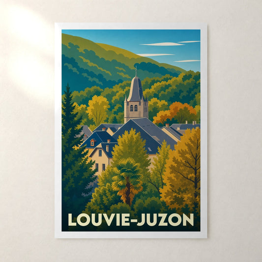 Affiche Louvie-Juzon – sans cadre, accrochée au mur