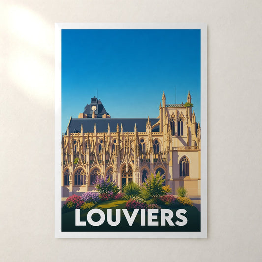 Affiche Louviers – sans cadre, accrochée au mur