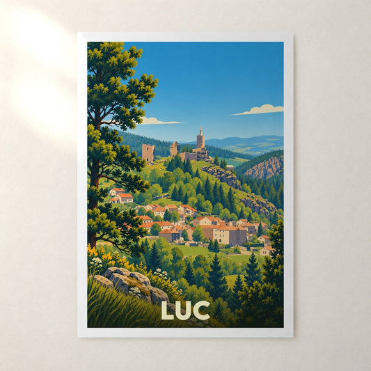 Affiche Luc (Lozère) – sans cadre, accrochée au mur