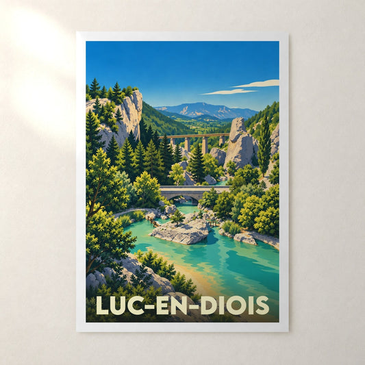 Affiche Luc-en-Diois – sans cadre, accrochée au mur