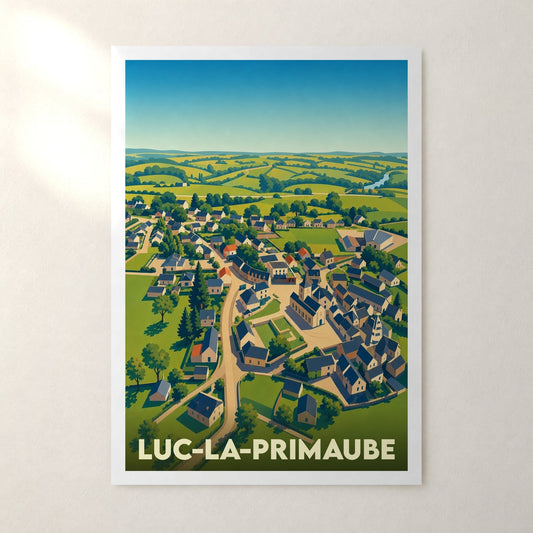 Affiche Luc-la-Primaube – sans cadre, accrochée au mur