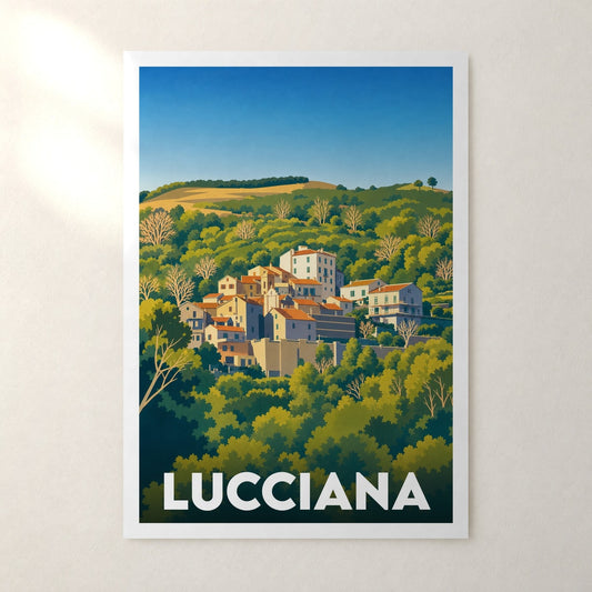 Affiche Lucciana – sans cadre, accrochée au mur