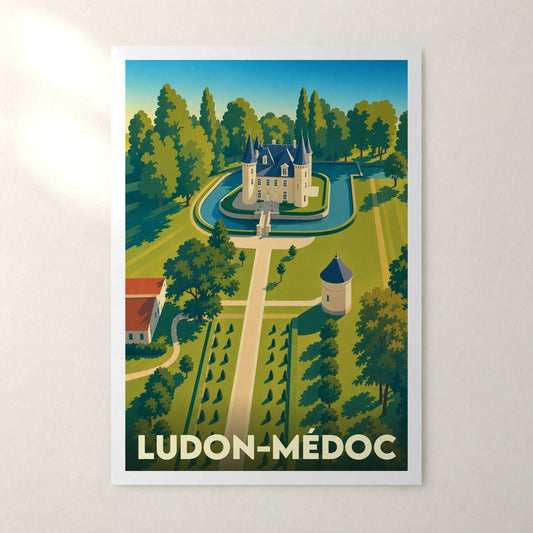 Affiche Ludon-Médoc – sans cadre, accrochée au mur