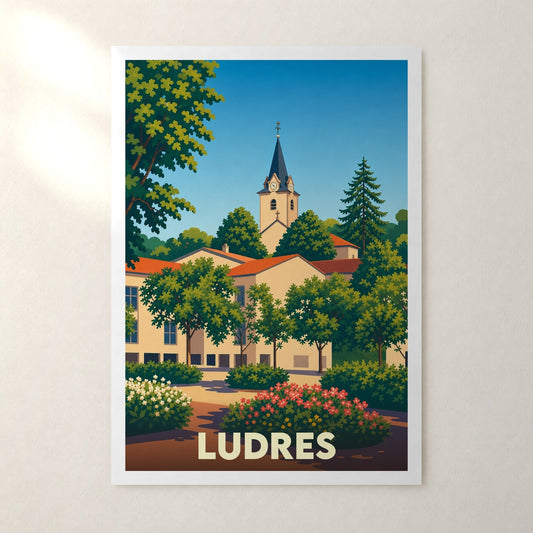 Affiche Ludres – sans cadre, accrochée au mur
