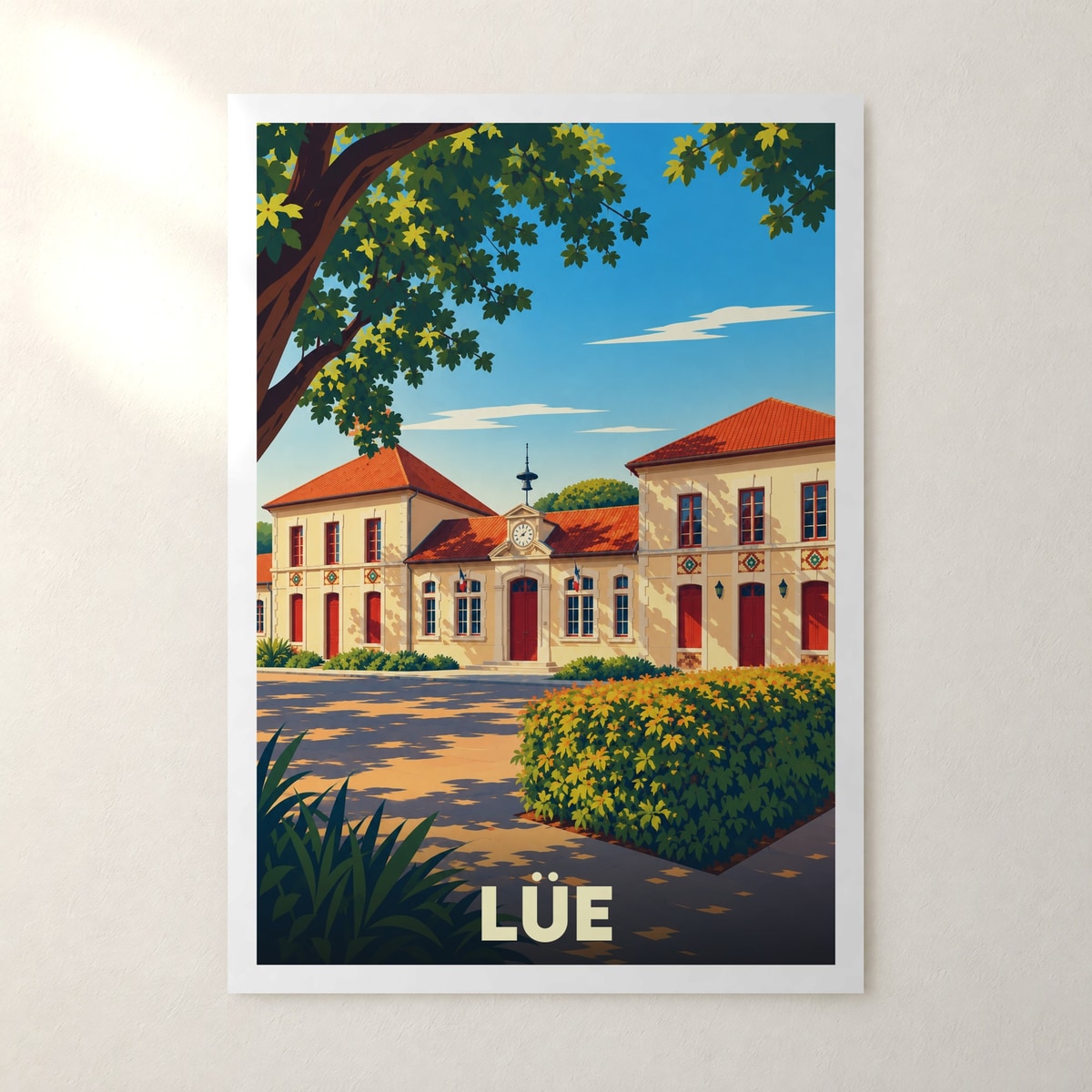 Affiche Lüe – sans cadre, accrochée au mur