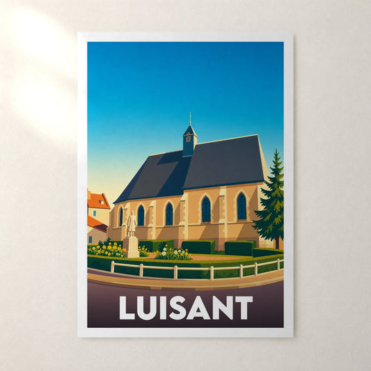 Affiche Luisant – sans cadre, accrochée au mur