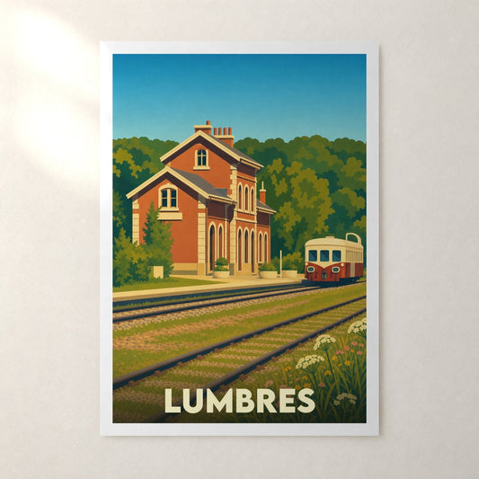 Affiche Lumbres – sans cadre, accrochée au mur