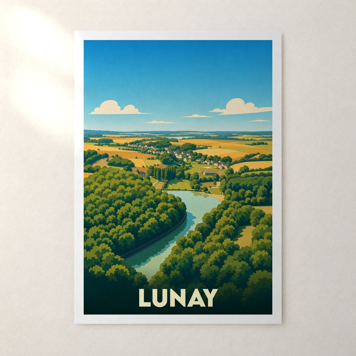 Affiche Lunay – sans cadre, accrochée au mur