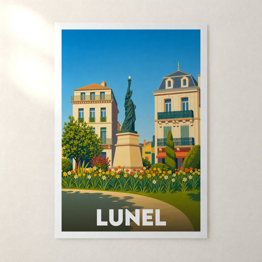 Affiche Lunel – sans cadre, accrochée au mur