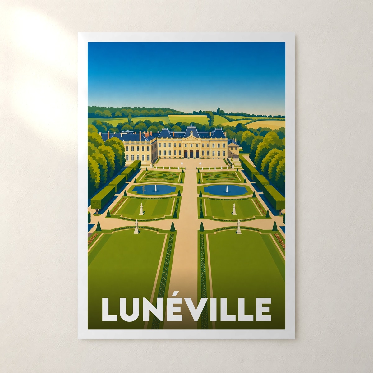 Affiche Lunéville – sans cadre, accrochée au mur