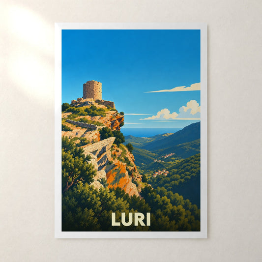 Affiche Luri – sans cadre, accrochée au mur