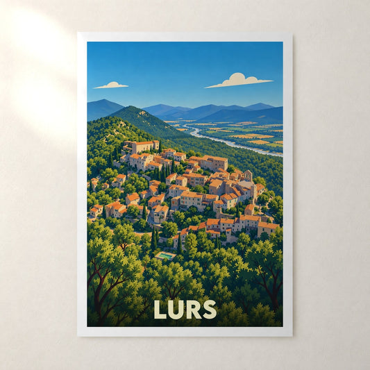 Affiche Lurs – sans cadre, accrochée au mur
