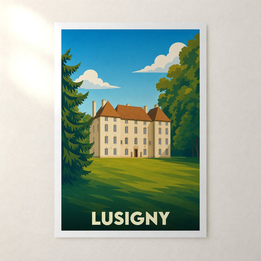 Affiche Lusigny – sans cadre, accrochée au mur