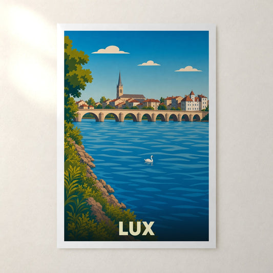Affiche Lux – sans cadre, accrochée au mur