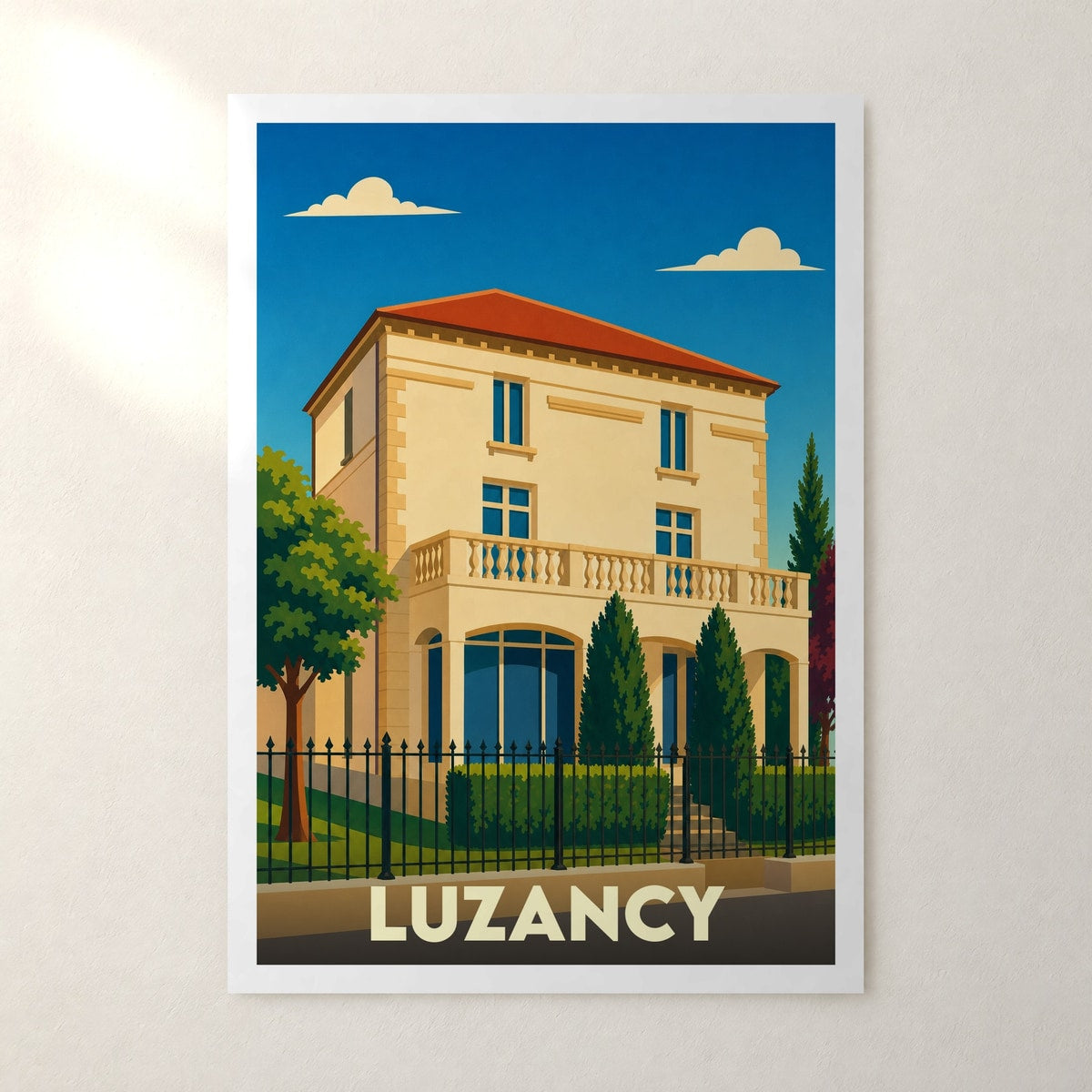 Affiche Luzancy – sans cadre, accrochée au mur