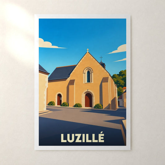 Affiche Luzillé – sans cadre, accrochée au mur