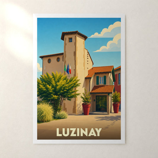 Affiche Luzinay – sans cadre, accrochée au mur