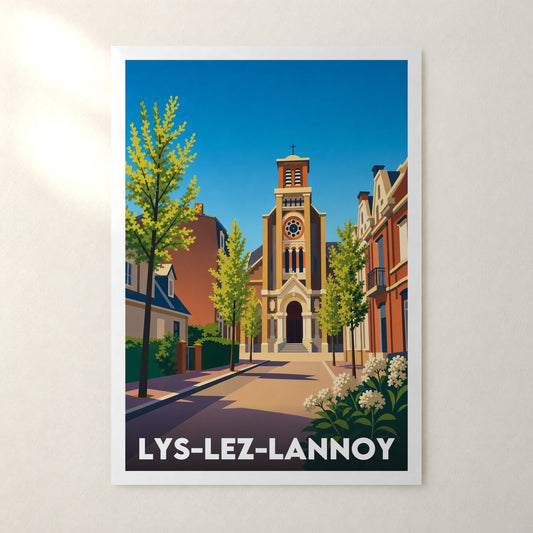 Affiche Lys-lez-Lannoy – sans cadre, accrochée au mur