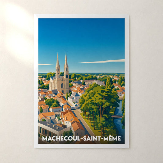 Affiche Machecoul-Saint-Même – sans cadre, accrochée au mur
