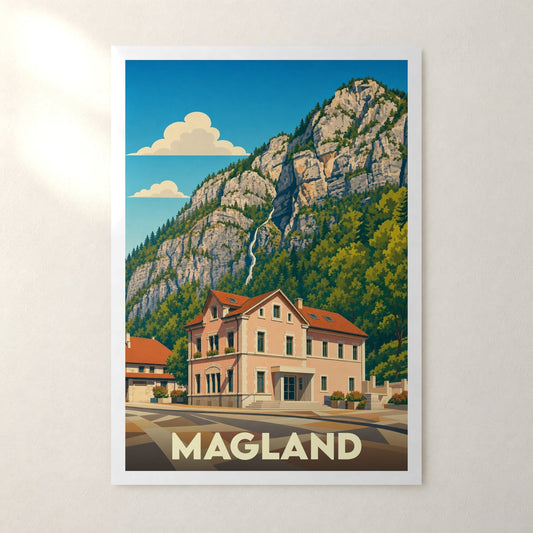 Affiche Magland – sans cadre, accrochée au mur