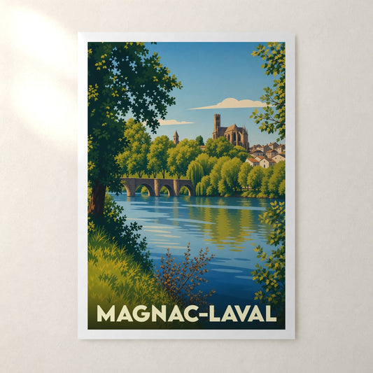 Affiche Magnac-Laval – sans cadre, accrochée au mur
