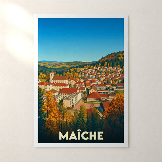 Affiche Maîche – sans cadre, accrochée au mur