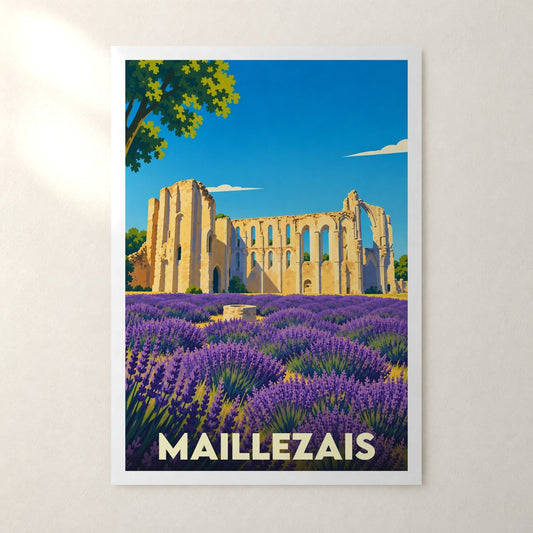 Affiche Maillezais – sans cadre, accrochée au mur