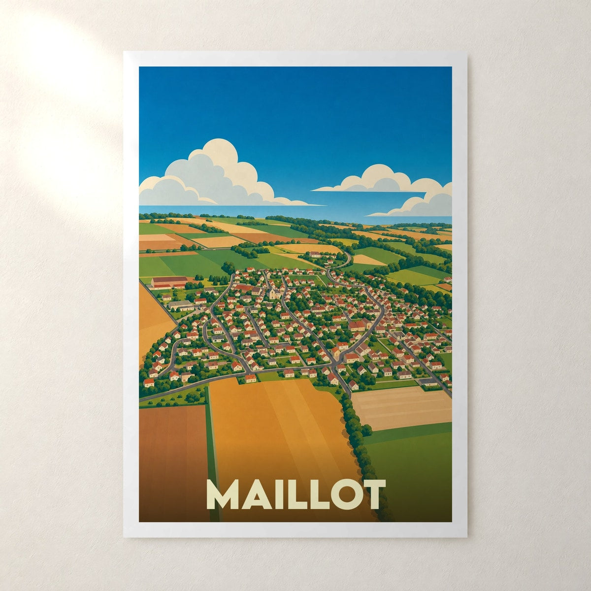 Affiche Maillot – sans cadre, accrochée au mur