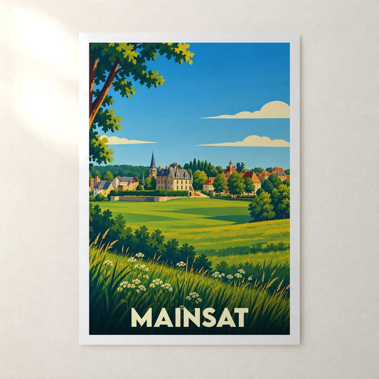 Affiche Mainsat – sans cadre, accrochée au mur
