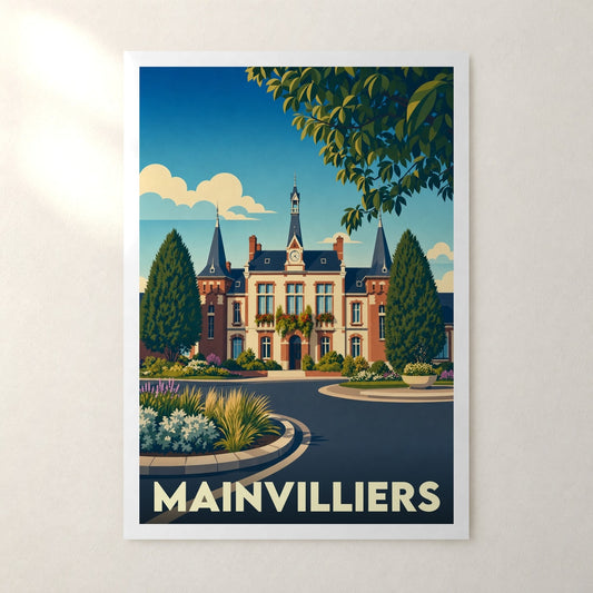 Affiche Mainvilliers – sans cadre, accrochée au mur