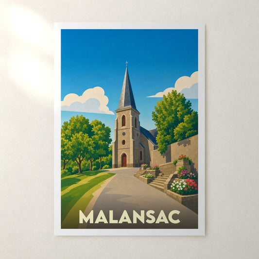Affiche Malansac – sans cadre, accrochée au mur
