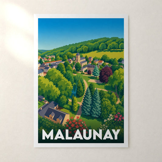 Affiche Malaunay – sans cadre, accrochée au mur