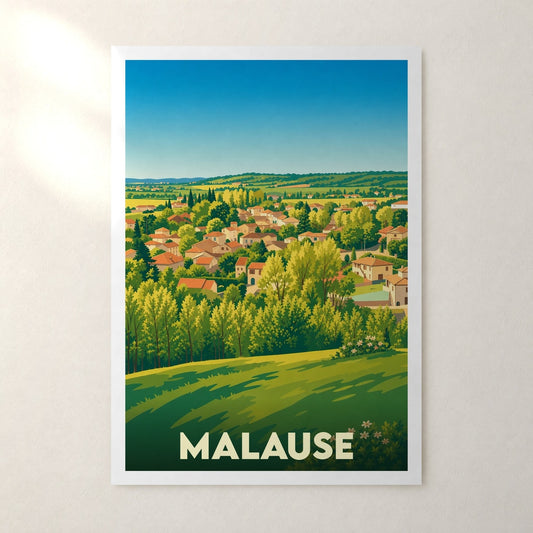 Affiche Malause – sans cadre, accrochée au mur