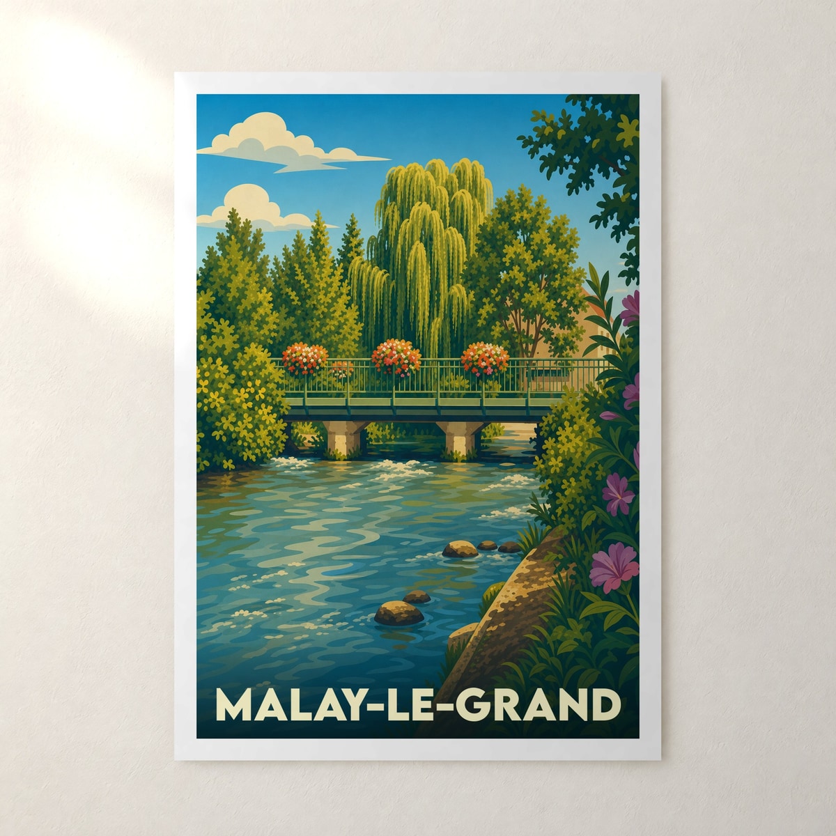 Affiche Malay-le-Grand – sans cadre, accrochée au mur