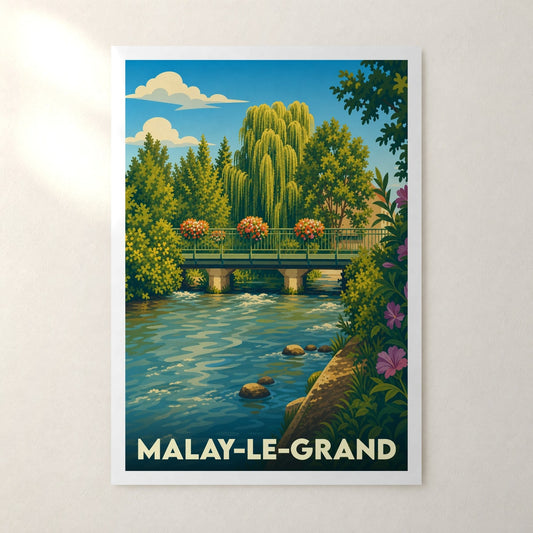 Affiche Malay-le-Grand – sans cadre, accrochée au mur