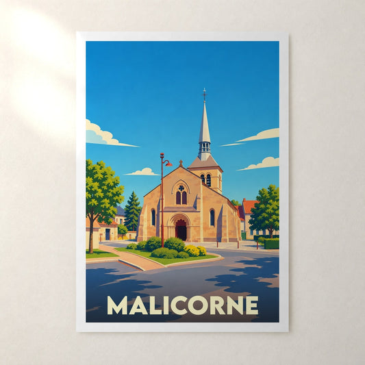 Affiche Malicorne – sans cadre, accrochée au mur