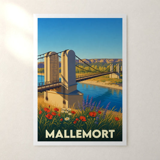 Affiche Mallemort – sans cadre, accrochée au mur