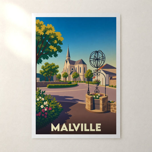 Affiche Malville – sans cadre, accrochée au mur