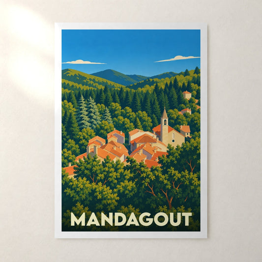 Affiche Mandagout – sans cadre, accrochée au mur