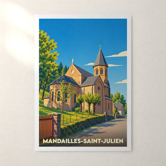 Affiche Mandailles-Saint-Julien – sans cadre, accrochée au mur