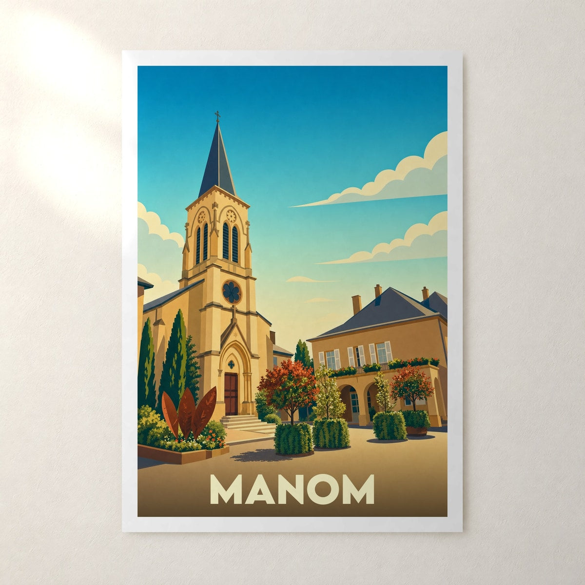 Affiche Manom – sans cadre, accrochée au mur