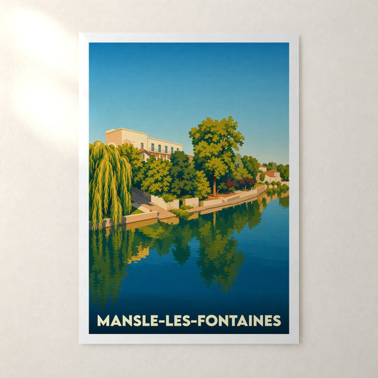 Affiche Mansle-les-Fontaines – sans cadre, accrochée au mur