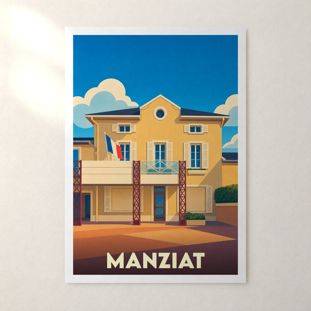 Affiche Manziat – sans cadre, accrochée au mur