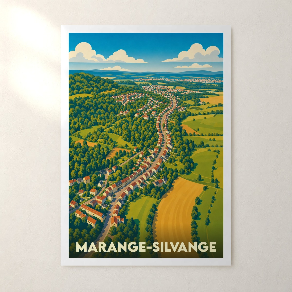 Affiche Marange-Silvange – sans cadre, accrochée au mur