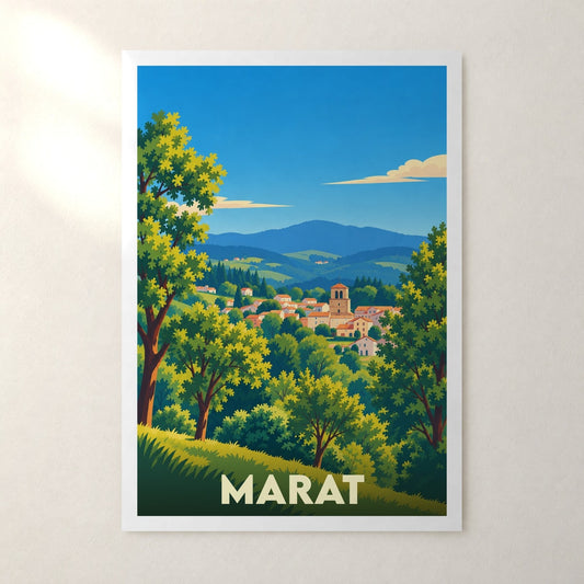 Affiche Marat – sans cadre, accrochée au mur